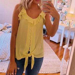 Dex Yellow Ruffle Tank